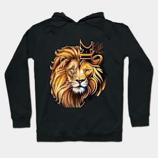 Lion Half Vector King of the forest Hoodie